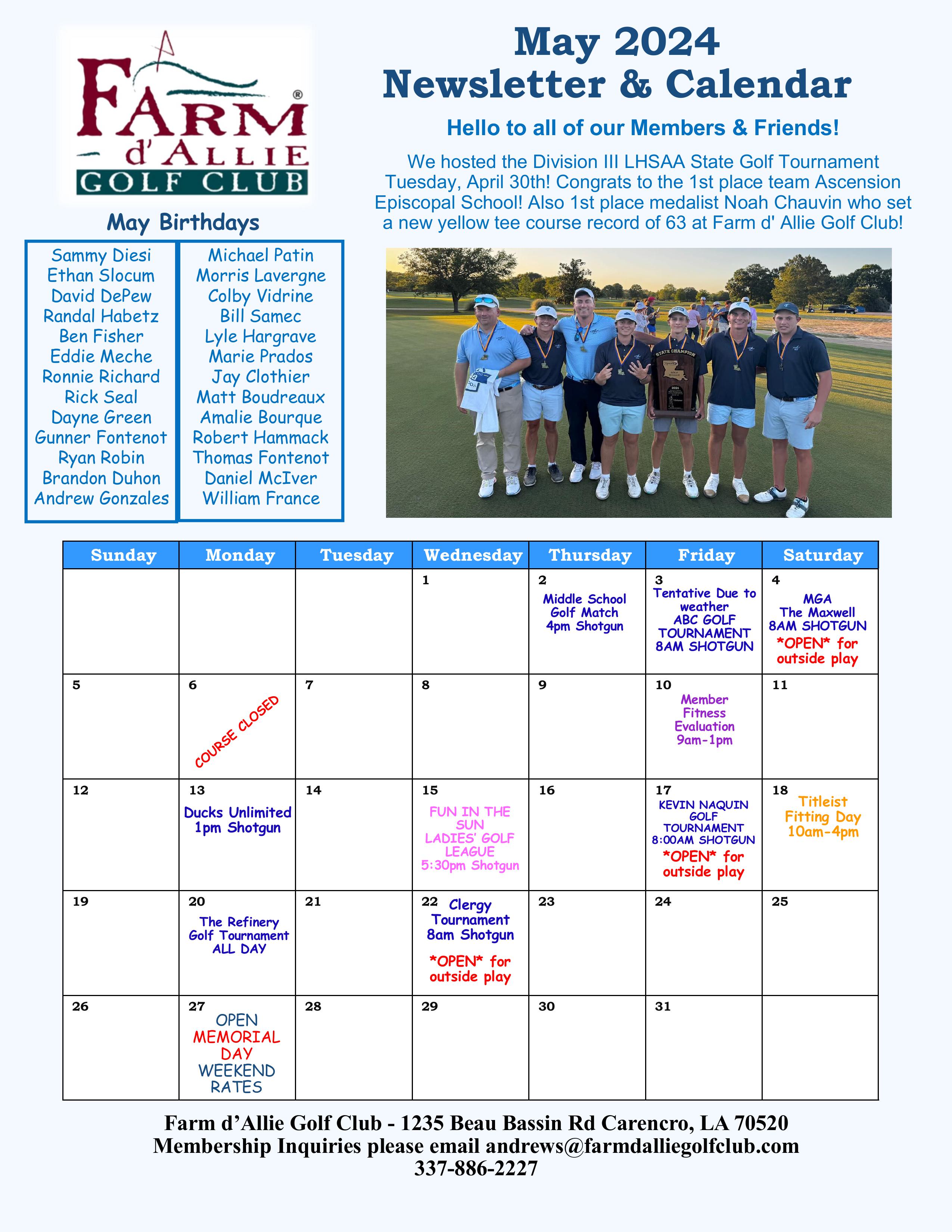 May 2024 Newsletter