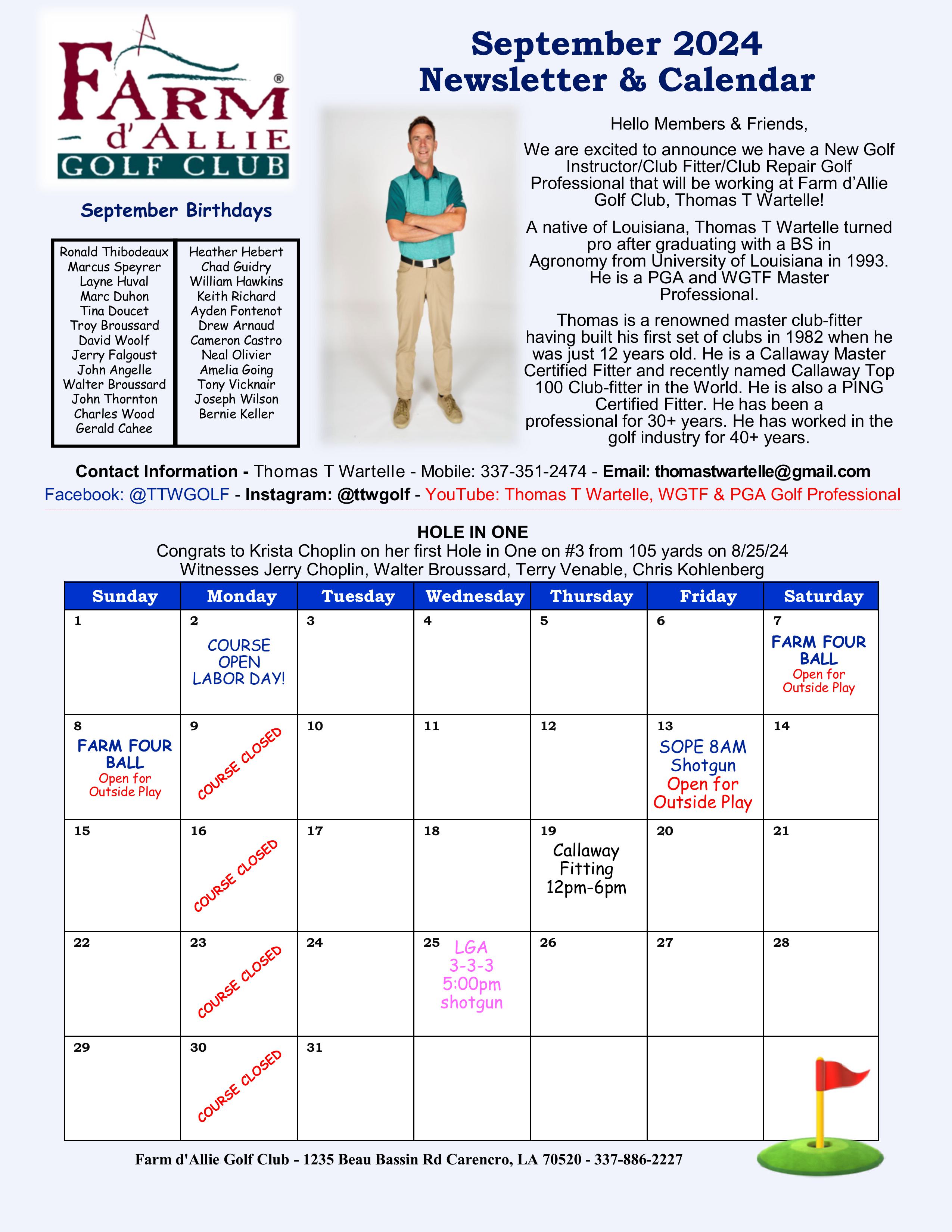 September 2024 Newsletter