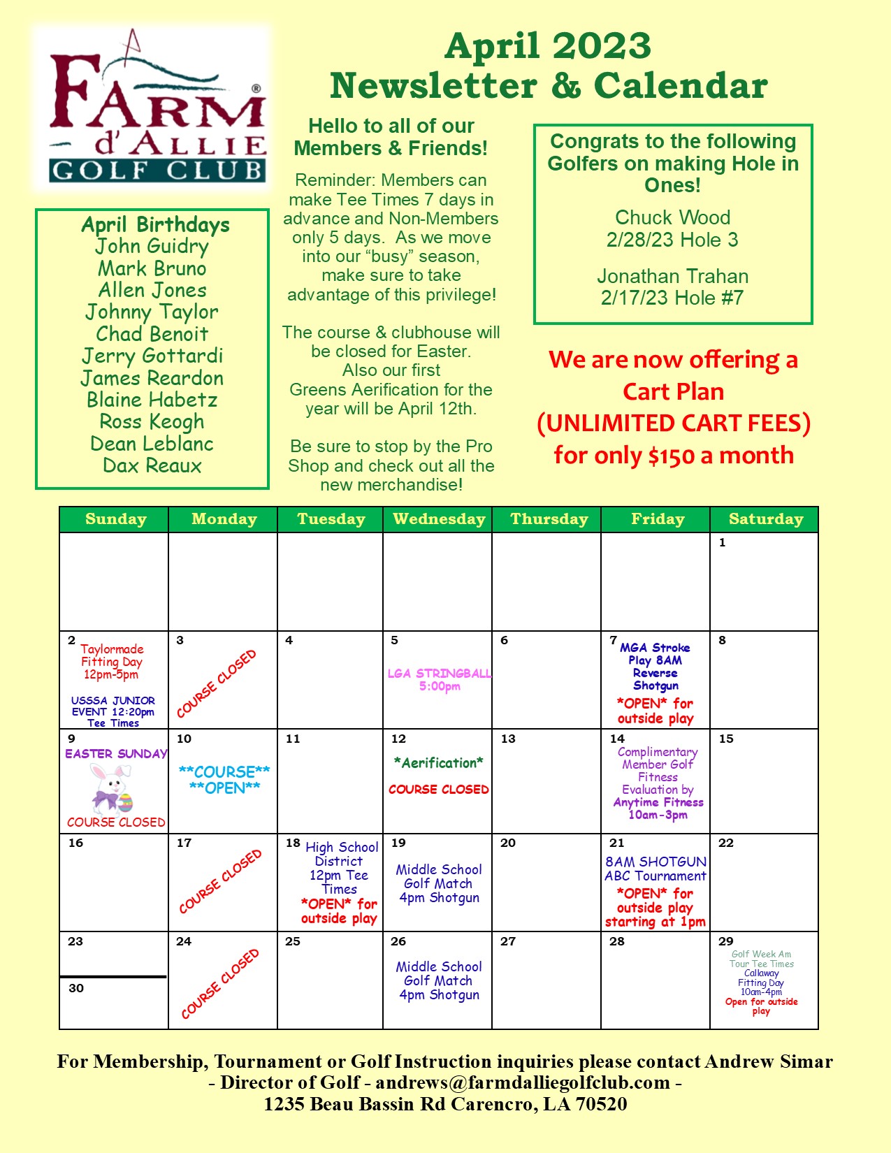 April 2023 Newsletter