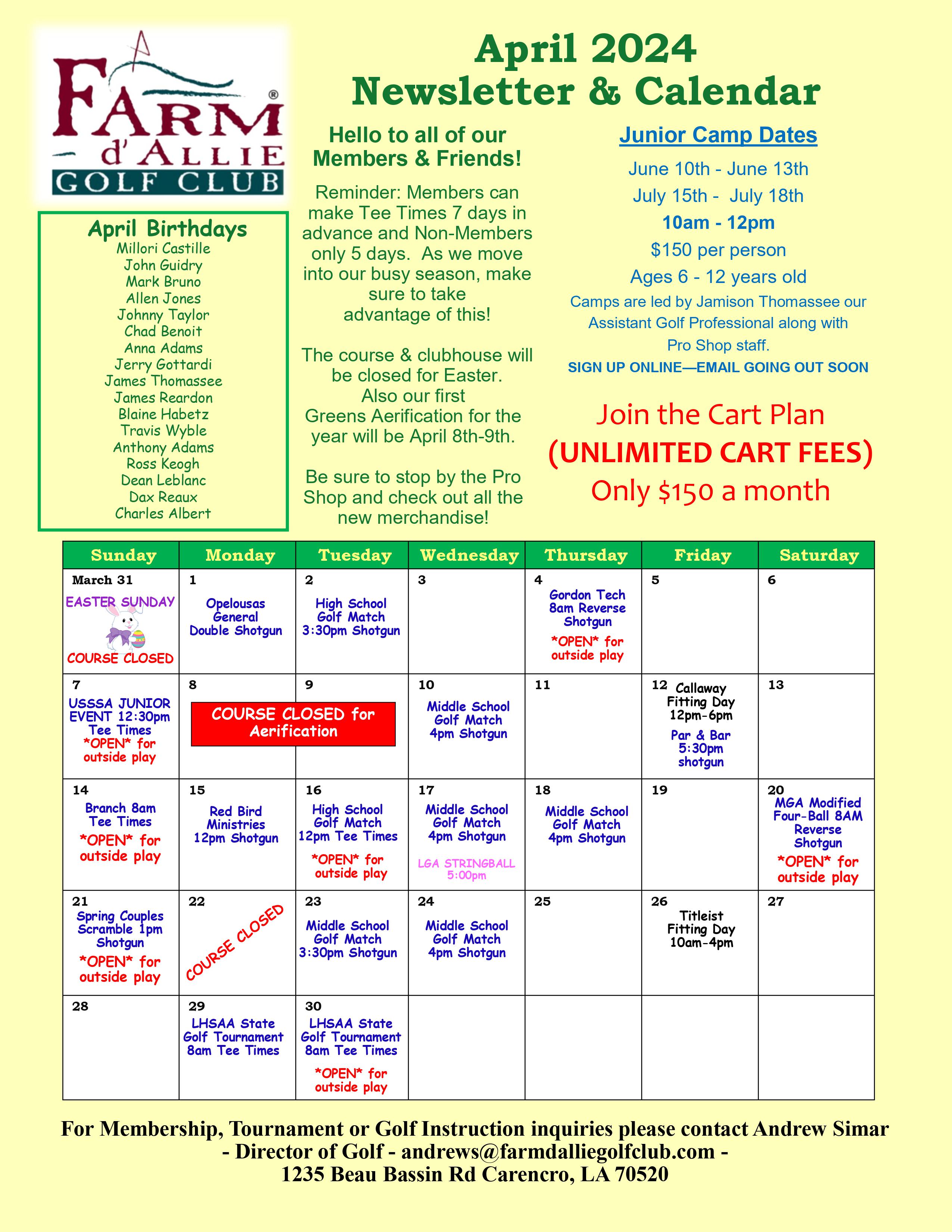 April 2024 Newsletter