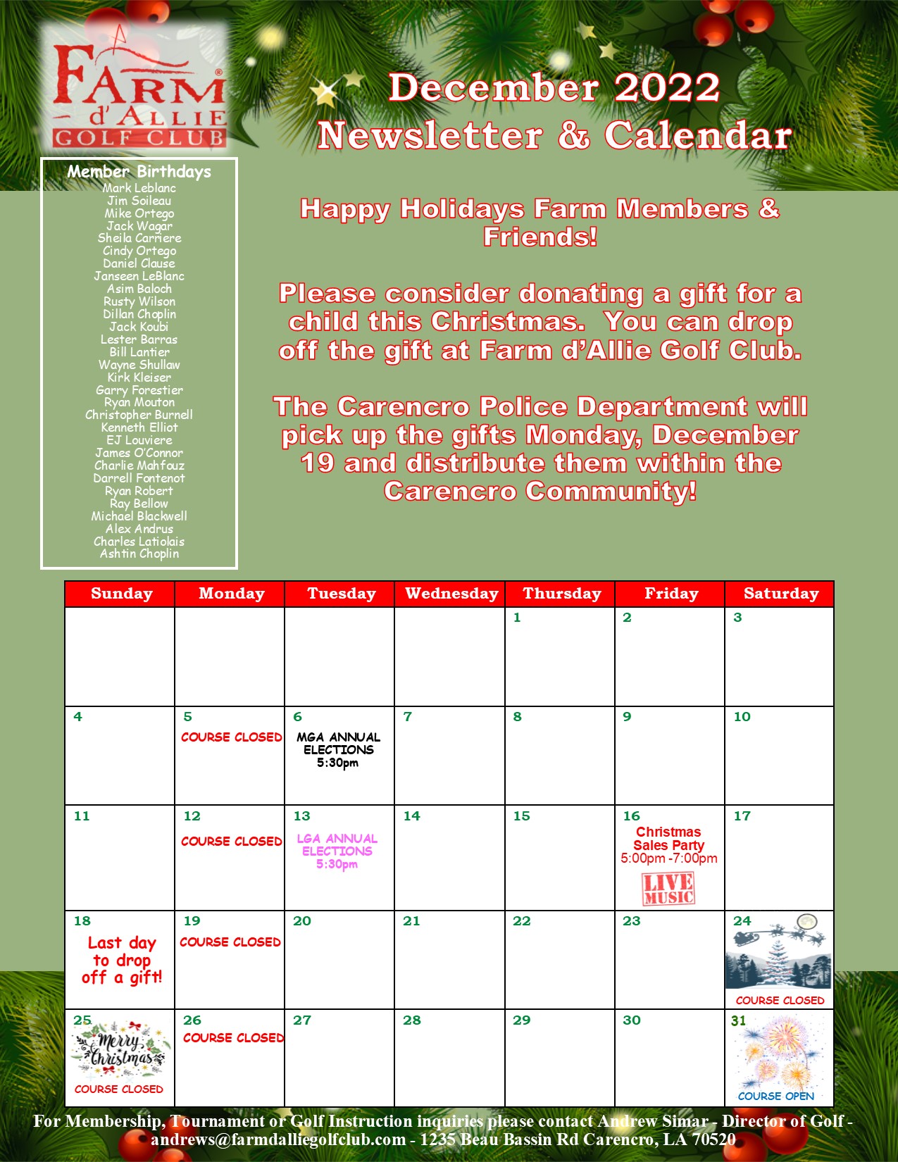 December 2022 Newsletter