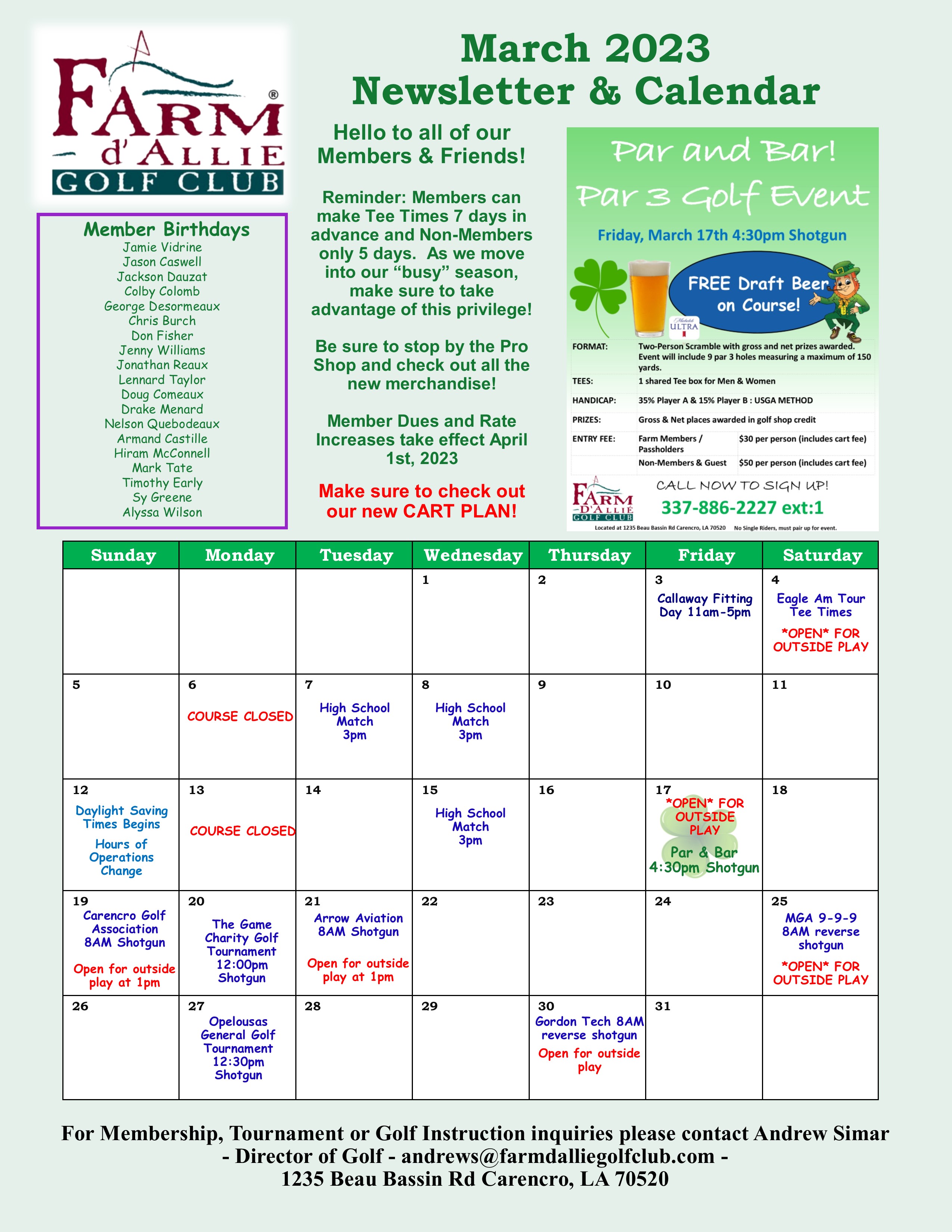 March 2023 Newsletter