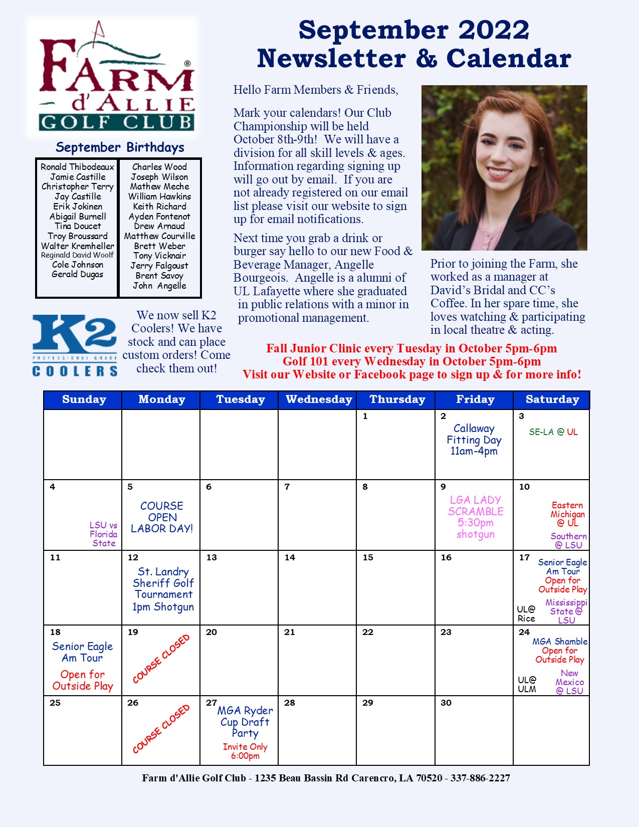 August 2022 Newsletter